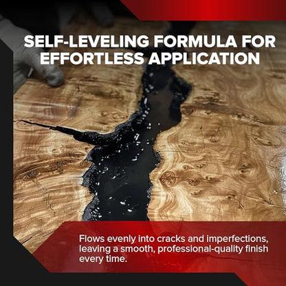 MAS Black Epoxy Resin Coating & Crack Filler, Pre-Pigmented Epoxy, 16 Oz - size: 16 Fl Oz (Pack of 1)