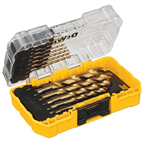 DEWALT Drill Bit Set, Titanium Nitride Coated, 14-Piece (DW1354) - size: DW1354