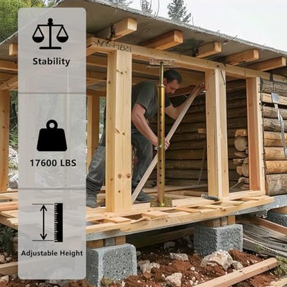 Adjustable House Jacks Floor Joist Support 19.7"-35.8" for Lifting Leveling - size: 19.7"-35.8"