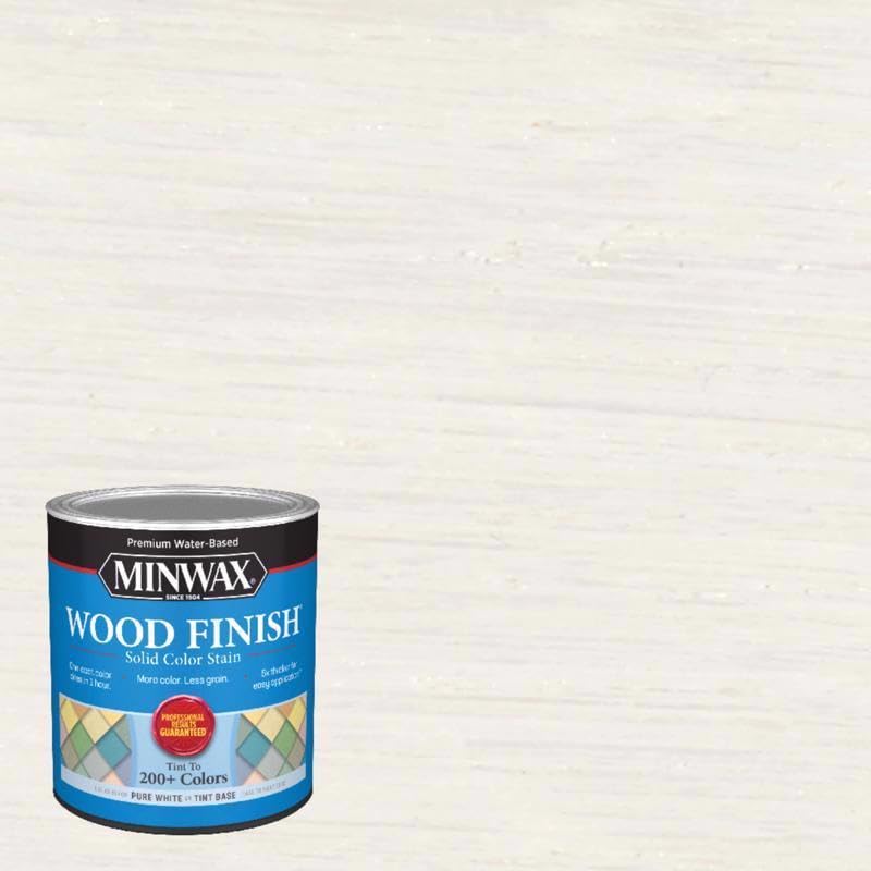 Minwax Wood Finish Water-Based Solid Color Stain, White Tint Base, 1 Quart