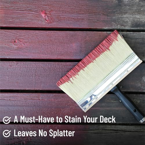 Bates- Deck Stain Brush, 8 Inch, Stain Brushes for Wood, Deck Brush, Large Paint Brushes