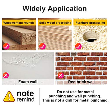 4pcs Wood Plug Hole Titanium Coated Cutter Drill Bits Set 1/4" 3/8" 1/2" 5/8" Cutting Dowel Power Woodworking Cork Hole Saw Tool Round Wood Plug Tenon Drill Bit Set
