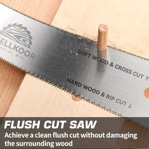 Japanese Hand Pull Saw, 9.5 In Ryoba Double Edge Saw of 9/18 TPI Professional Rip & Cross Cut Tool to Help Carpenter for achieve Soft Hard Woods or Furnitures Cutting Work Accurately Quickly - style: 9.5 Inch (240mm) Japanese Pull Saw
