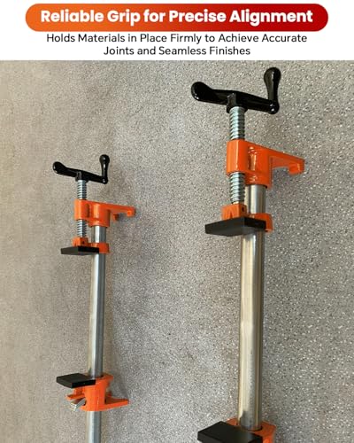 ATPEAM 3/4'' Wood Gluing Pipe Clamp Set with Protective Pads (4, Orange) - color: Orange