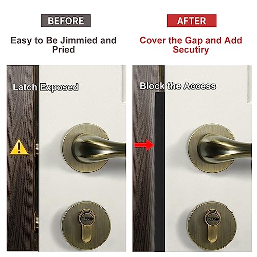 Door Latch Guard Plate 7", Outswing Door Security Protector Shield - size: 7 in. - 1pack