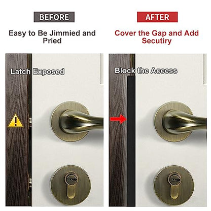 Door Latch Guard Plate 7", Outswing Door Security Protector Shield - size: 7 in. - 1pack