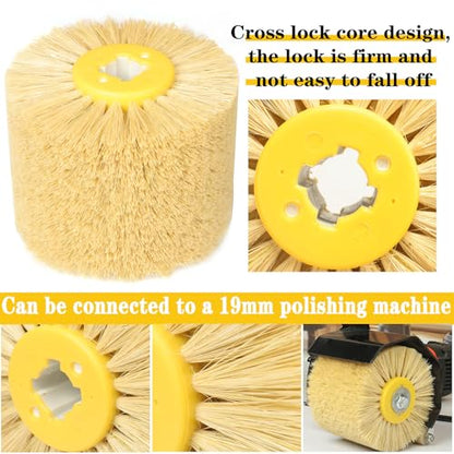 Shinboc 4.7x4 Inch Surface Conditioning Tool, Sisal Abrasive Drawing Wheel - style: Sisal Abrasive
