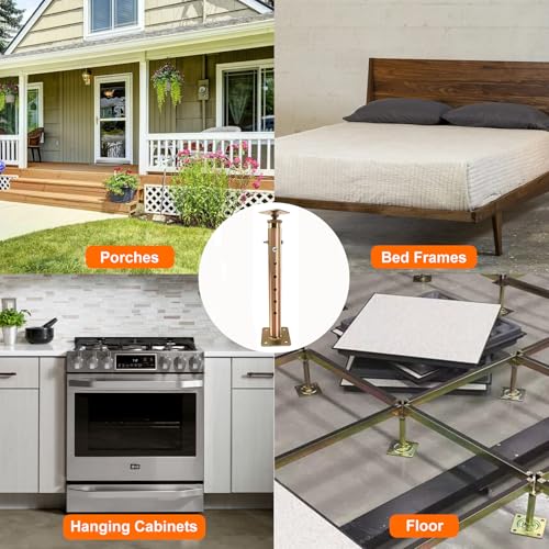 4 Pack Adjustable House Floor Jack,19.5" - 34.5" Height Range, Telescoping Jack Post for Basement Deck Leveling - size: 19.5-34.5 inch
