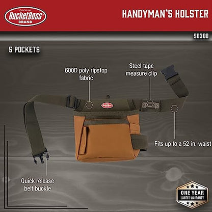 Bucket Boss - Handyman’s Holster, Tool Belts - Original Series (50300), Brown - size: One Size
