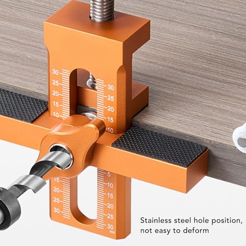 Cabinet Door Installation Positioner, Aluminium Alloy Cabinet Hardware Jig, Adjustable Cabinet Door Mounting Jig, Versatile Cabinet Door Positioning Tool, 7-40MM Clamping Thickness