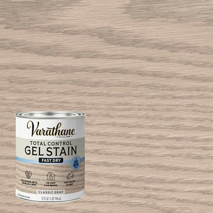 Varathane Total Control Classic Gray Gel Stain - color: Classic Gray, size: Quart (Pack of 1)