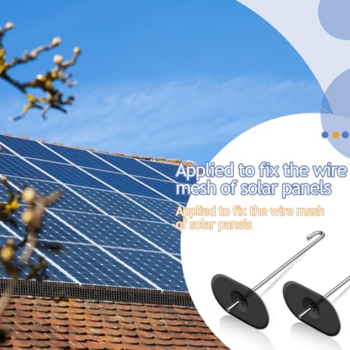 Funrous 240 Sets Solar Panel Bird Guard Fastener Clips Stainless Steel Set