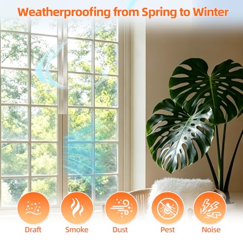 2”×98.4Ft Clear Window Weather Sealing Tape, 20 mils Thick No Residue - size: 2”×98.4Ft