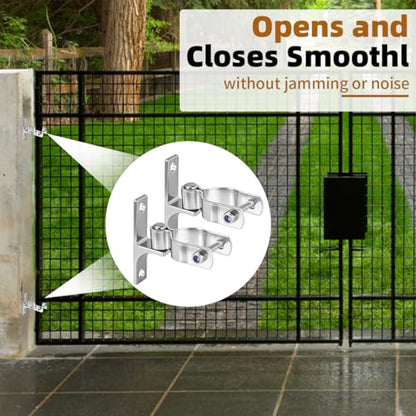 2 Pair 1-3/8" Wall Mount Gate Hinges for Chain Link Fence, Farm - size: 1-3/8''-2Pack