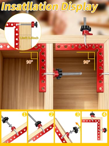 8PCS 4PCS 5.5" & 4PCS 3.14" Corner Clamps for Woodworking - size: 8pcs