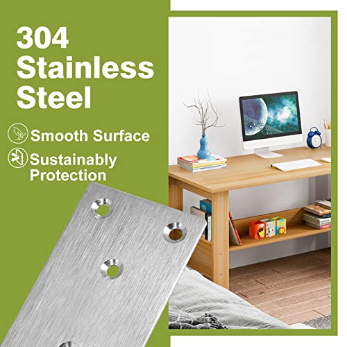 100 x 50 x 2mm Flat Mending Plate - Stainless Steel - Silver - 6Pcs - color: Silver, size: 100 x 50 x 2mm
