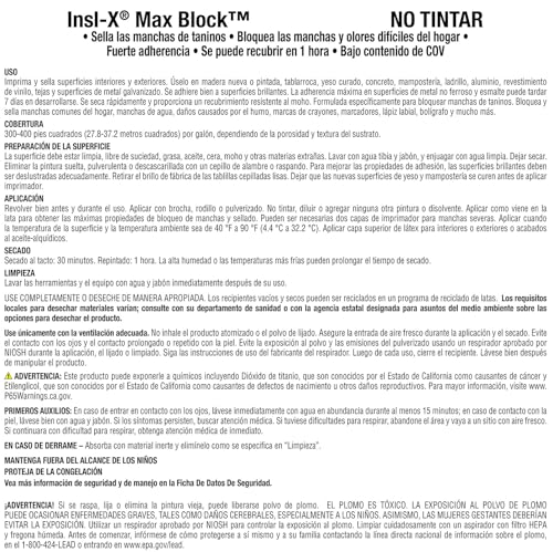 Insl-X Max Block Advanced Water-Based Stain Blocking Primer, Gallon - size: 1 Gallon