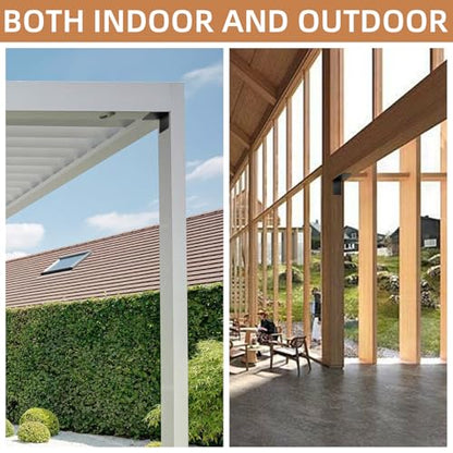 4 Pack 5" Black Corner Brackets Support, 6" x 6" x 5" Heavy Duty L Right Angle Bracket Corner Brace for Timber Wood Furniture Connector
