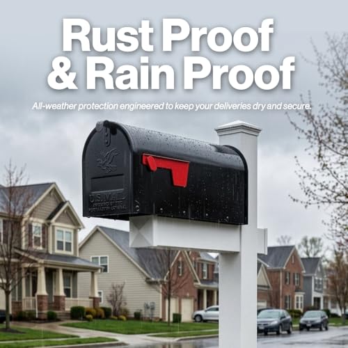 4Ever Products Richmond White Vinyl No-Dig Mailbox Post System with Stake - size: Standard