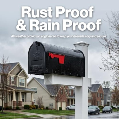 4Ever Products Richmond White Vinyl No-Dig Mailbox Post System with Stake - size: Standard