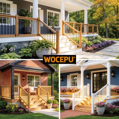 37.5°Stair Angle Stainless Steel Deck Railing Brackets Connectors for 2"x4" (Actual 1.5"x3.5") Railing Wood Post (8 Pair) - size: Angle 37.5°