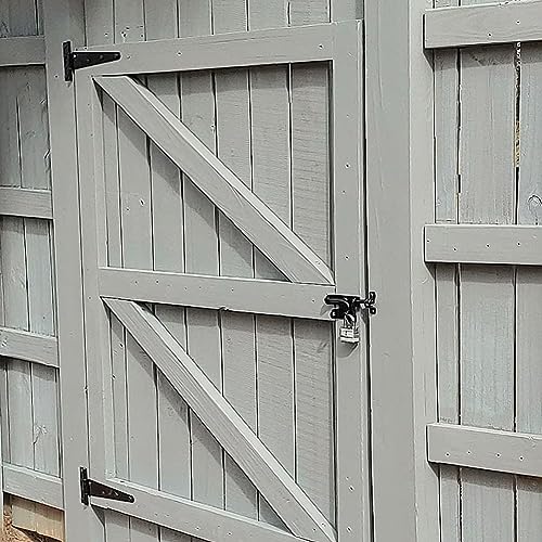 TamBee 6 Pcs 5 Inch T-Strap Light Duty Barn Door Hinges for Shed Gate - size: 5inch