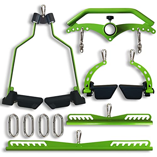 Adjustable Lat Pull down Bar, Cable Machine Attachments for Gym, Home Gym Fitness T-bar Row Pulldown Attachments, Lat Pull Down Machine Wide Grip Neutral Grip Handle - color: SP45678