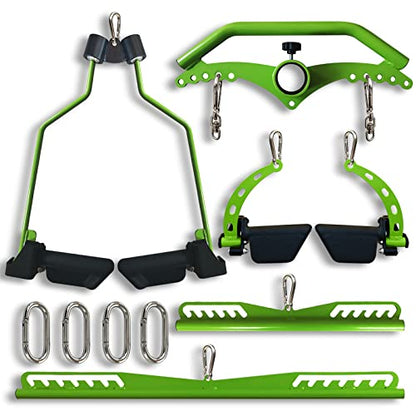 Adjustable Lat Pull down Bar, Cable Machine Attachments for Gym, Home Gym Fitness T-bar Row Pulldown Attachments, Lat Pull Down Machine Wide Grip Neutral Grip Handle - color: SP45678