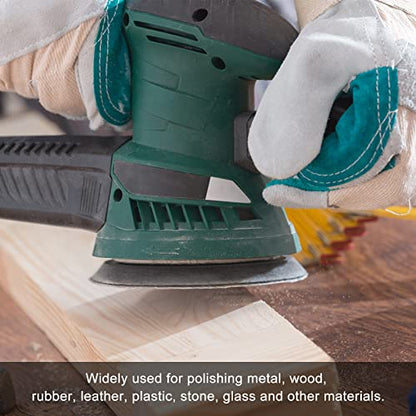 uxcell Detail Sander Sandpaper, Triangular Sanding Paper, Hook and Loop Sanding Pads, Triangle Oscillating Multi Tool, 40 Grits 5 Holes, 10pcs - size: 40 Grits