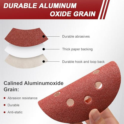 5 Inch Hook and Loop Sanding Discs Sandpaper 40-320 Grits, 70 PCS