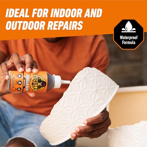 Gorilla Original Glue, Waterproof Polyurethane, Brown, 8 oz - size: 8oz