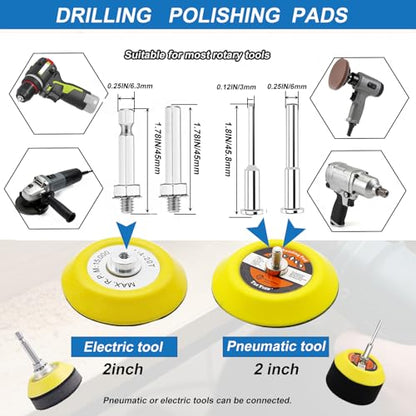 275PCS 2 Inch Hook and Loop Sanding Discs Kit - size: 2Inch-KIT
