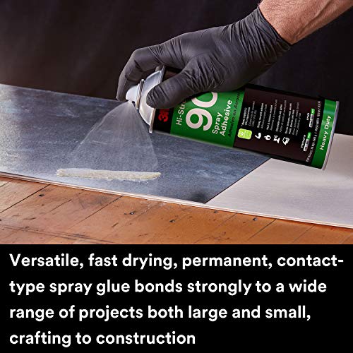 Bundle of 3M Hi-Strength 90 CA Spray Adhesive, Low VOC, Permanent + 3M Super 77 Multipurpose Permanent Spray Adhesive Glue, Low VOC, Paper, Cardboard, Fabric, Plastic, Metal, Wood, Net Wt 18 oz - size: Bundle of 90 + 77, style: Bundle of 3M Hi-Strength 90