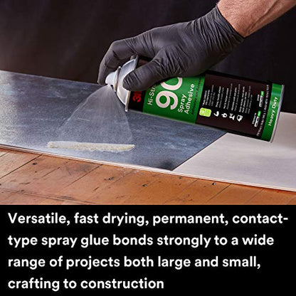 Bundle of 3M Hi-Strength 90 CA Spray Adhesive, Low VOC, Permanent + 3M Super 77 Multipurpose Permanent Spray Adhesive Glue, Low VOC, Paper, Cardboard, Fabric, Plastic, Metal, Wood, Net Wt 18 oz - size: Bundle of 90 + 77, style: Bundle of 3M Hi-Strength 90