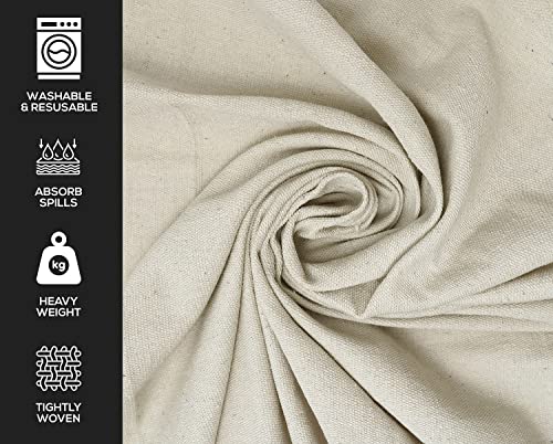 Canvas Drop Cloth for Painting (Size 9x12 Feet - Pack of 1) Painters Drop Cloth for Painting, Furniture, Crutains & Floor Protection - All Purpose Thick Canvas tarp with Double Stitched Edges - size: 9x12 Feet - 1 PK
