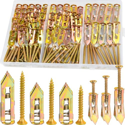 NEBURORA 120 Pcs Metal Self Drilling Drywall Anchors 3 Sizes