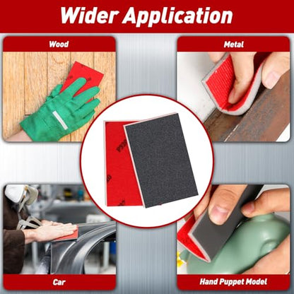 24 PCS Sanding Sponge Block 180 Grit Wet Dry Sandpaper for Wood Metal - color: 180g, size: 24 Pcs