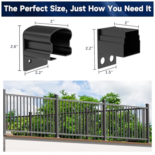 Egadis 4 Pack Aluminum Fixed Railing Bracket Connector with Screws - color: The Brackets- Fixed