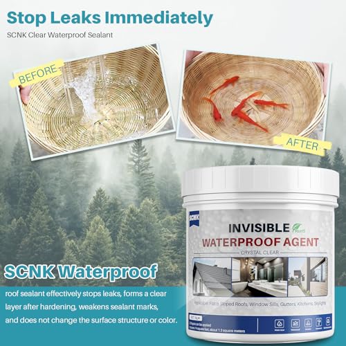Waterproof Sealant Clear 35oz, Indoor and Outdoor Stop Leaks Coating - size: 1000g