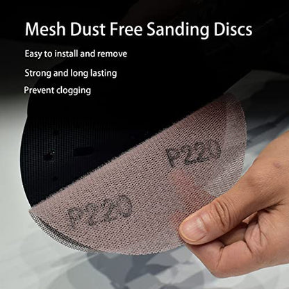MAXXT 5" Hook & Loop DA Sander Backing Plate Pad 30 Sandpaper, Dual-Action Random Orbital Sanding Pad - Low Profile Edge, Medium Density - for MAXXT Brushless Orbit Sander R7303
