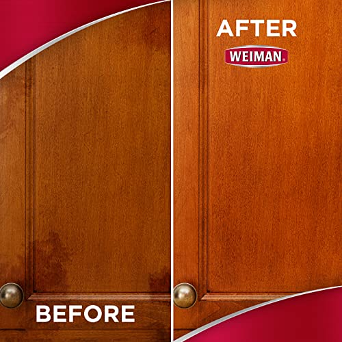Weiman Cabinet and Wood Cleaner, Shine, Clean and Protect Spray - For Wood Cabinets, Furniture, Tables, Baseboards, Trim and more, 16 oz, 4 PACK with MicroFiber Towel - size: 16 fl oz (Pack of 4)