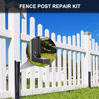 Fence Post Repair Kit Yzzwer - One-Piece Heavy Duty Thicker Fence Post Anchor Stake Repair 4x4/6x6 Wooden Fence Post Support (4 Pack) - color: 4 Pack