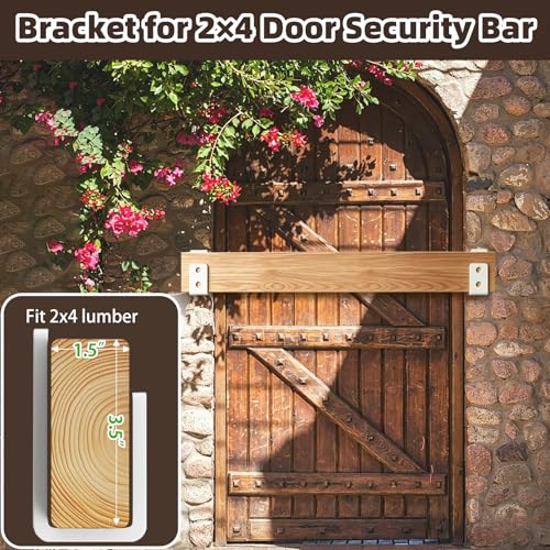 2x4 Door Barricade Brackets, 3mm Door Reinforcement Security Brackets(4PCS) - size: 3mm 4PCS