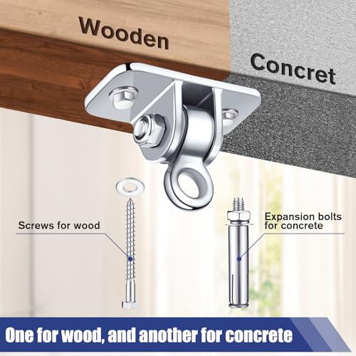Tandefio 8 Sets Swing Hanger with Swingset Accessory, Stainless Steel Color - color: Stainless Steel Color