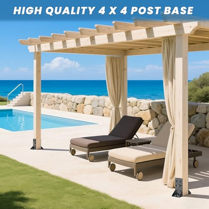 6x6 Post Base 2 Pcs,Inner Size 5.6"x5.6" Post Anchors, - size: 6x6