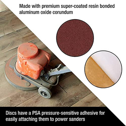 5Pcs 10“ PSA Sanding Discs, 120 Grits Self Stick Adhesive Back Sandpaper - style: 120# (5pcs)