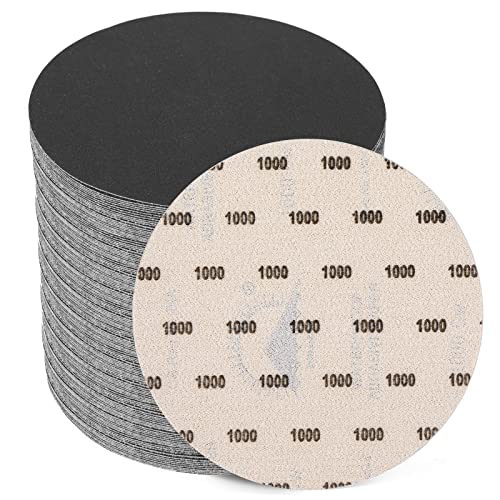 6 Inch 25 PCS 1000 Grit Sanding Disc Wet Dry Sandpaper Hook Loop Sand Paper - style: Grit 1000