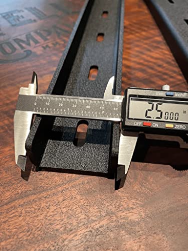 Bidwell Wood & Iron C-Channel Table Brace 2.0 – 32” Hidden Steel Support for Live Edge or Slab Wood Tops – Heavy-Duty 1/2” Leg Steel Tabletop Stabilizer – Single Piece - size: 32