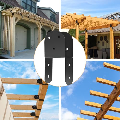 4 Pcs 2"x 4" Deck Post Caps Tie Brackets|Ineer Size(1.6"x 3.6") - size: 2"x 4" - 4 Pieces, style: Deck Post Caps Tie Brackets