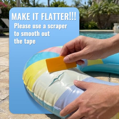 Waterproof Clear Vinyl Inflatable Repair Tape for Bounce House,Pool,Float - size: 4 in x 7 ft Roll